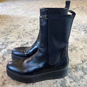 Zara Black Platform Boots